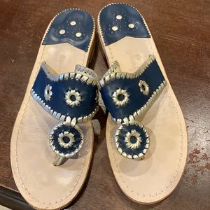 Jack Rogers. Classic navy with gold stitching. Worn once